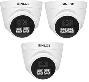 SINLOE 2 MP Color Night Vision Day/Night 24 Hour Full Color Vision 1080P Full HD AHD Bullet CCTV Surveillance Camera Compatible with All 2MP and Above AHD Supporting DVRs, 3 Unit