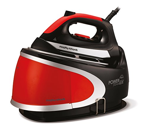 Morphy Richards 330001 2400W 2L Suela de cerámica Negro, Naranja, Plata estación plancha al vapor - Centro de planchado (2400 W, 6,5 bar, 2 L, 300 g/min, 160 g/min, Suela de cerámica)