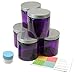 Purple 8 oz Plastic Jar Silver Lid 6 pk with Mini Jar RS.2449.00