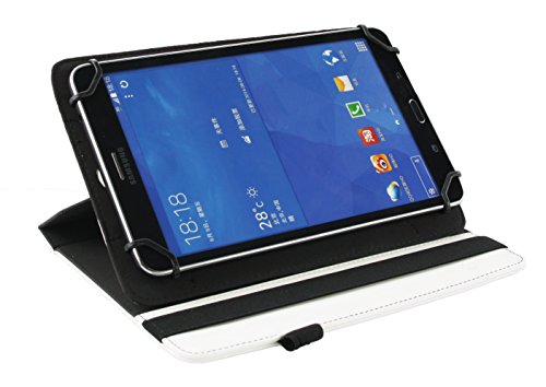 Emartbuy® Archos 101 Xenon Lite Tablet 10.1 Zoll Universal ( 9 – 10 Zoll ) Weiß Premium PU Leder 360 Grad rotierende Stand Folio Geldbörse Tasche Hülle + Weiß Eingabestift - 5