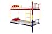 FurnitureKraft Single Size Bunk Bed (Glossy Finish, Tri-Color) RS.10699.00