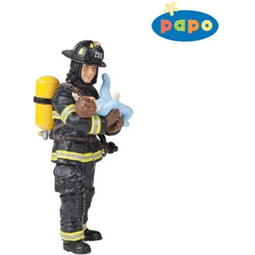 Preisvergleich Produktbild Papo 70008 Figur Feuerwehr uns mit Kind