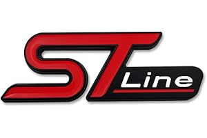 VICHEN Car Metal ST Line Emblem Front Grille Body Trunk Decoration Sticker Decal (Emblem)