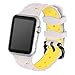 Produktbild WAOTIER für Apple Watch 44mm Armband 42mm Armband Silikon Armband mit Edelstahl Verschluss für Apple Watch Series 4/3/2/1 Atmungsaktiver Armband für iWatch 42mm 44mm für Männer Frauen (Muster E)