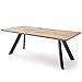 Produktbild Esstisch Esszimmertisch Tisch Baloo 180 x 90 cm, Modernes Industrie-Design, Massivholz Holz Eiche massiv, Gestell Metall