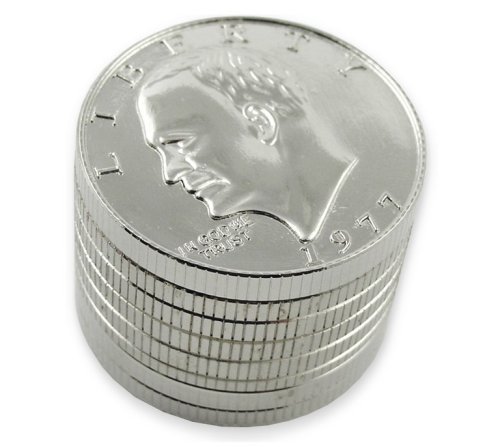 Silver Dollar Herb Grinder Mit Pollen Fach