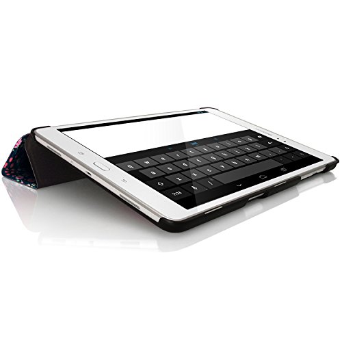 igadgitz ‚Designer Kollektion‘ Pink Rosen Blumen PU Ledertasche Hülle Smart Cover für Samsung Galaxy Tab A 9.7″ SM-T550 mit Multi-Winkel Betrachtungs + Auto Sleep/Wake + Displayschutzfolie - 7