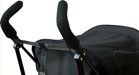 1pair Neoprene Baby Stroller Grip Cover Carriages Handle Elasticity Protector Cover Black