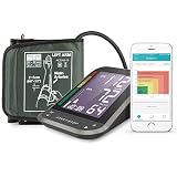 Brazalete ajustable y alertas de resultados: los cierres de gancho integrados permiten que el manguito se adapte a brazos adultos estándar y grandes, de 22 cm (8 3/4 ") a 32 cm (16 1/2"). El monitor muestra la comparación de la presión sanguínea del usuario con las lecturas de presión normales, y también advierte sobre los latidos cardíacos irregulares.