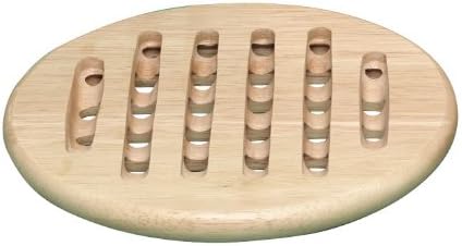 Wooden Kitchen Trivet - 19cm Round Worktop Protector