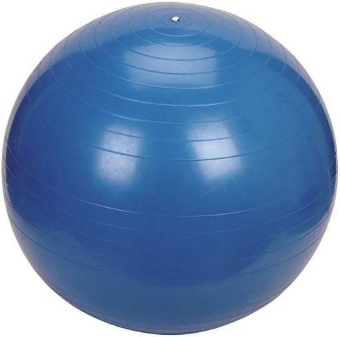 CostMad Gym Ball 65cm Fitness Exercise Yoga Swiss Anti Burst Pregnancy Maternity Antenatal Birthing Core Workout Pilates Aerobic GymBall + Dual Action Hand Pump & Travel Bag Sack (Blue)