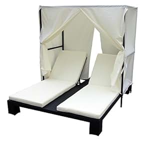 Baidani 10b00009.00001 Doppelliege Heaven, Rattan, schwarz: Amazon.de