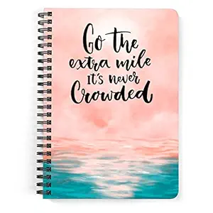 Drapvision Ultra-Premium Soft Notebook | 100 GSM Fine Paper | Ruled | Write, Draw, Art, Sketch, Gift - All Purpose Notebook | Size: A5 (14x21 cms) | Design: Extra Mile