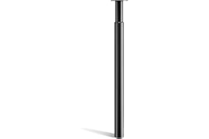 CROWNSHOP Table Legs, Adjustable Metal Breakfast Bar Leg, 71-110 cm Height, 60 mm Diameter, Folding Design for Kitchen Worktop, Dining Table (Black, 1PCS)