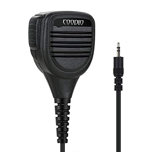 COODIO Cobra Microtalk Radio Micro Haut-Parleur Déporté 1-Pin Supérieur [IP54 Imperméable] Microphone [3,5mm Prise écouteur] pour 1 Pin Cobra AM1035 AM845 AM645 AM245 Talkie Walkie
