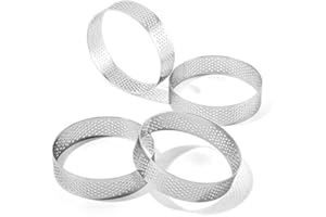 Guowall Stampo Rotondo Forato, Acciaio Inossidabile (8cm*4pezzi)