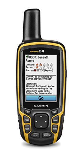 Garmin 64 - GPS de Mano (mapas del Reino Unido), Amarillo (Importado)