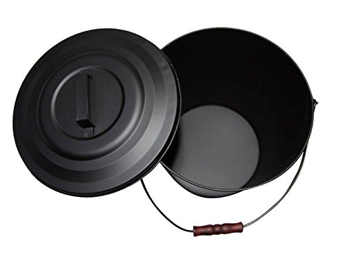 MUSTANG Ascheeimer groß mit Deckel und Tragebügel Eimer anthrazit 20 Liter - 2