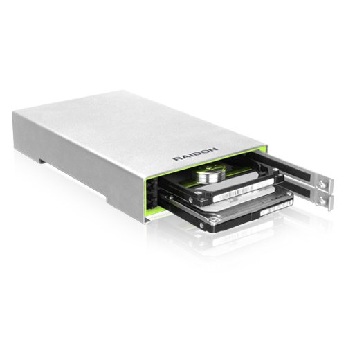 Raidon GR2660-B3 Externes USB 3.0 RAID-System für 2x 2,5″ (6,35 cm) SATA HDD/SSD mit SATA III und UASP Unterstützung, trägerloses Design silber - 4
