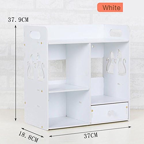 Bathroom Cosmetic Storage Box Desktop Skin Care Products Washing Table Toiletries Bathroom Shelves Drawer Waterproof ( Color : White )
