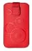 Produktbild Handytasche Circle passend für "Samsung Galaxy J3 (2016)" Handy Schutz Hülle Slim Case Cover Etui rot mit Klettverschluss