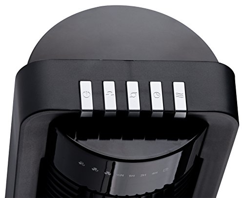 Interior XXL Säulenventilator / Turmventilator 108cm 3 Stufen, 180° Oszillierender Ventilator, schwarz, mit Fernbedienung und Timer - 3