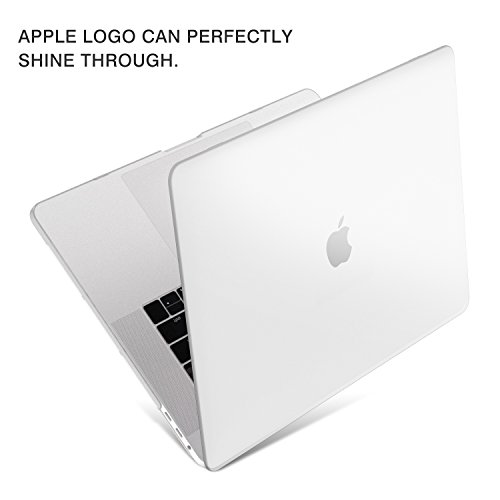 MoKo Hülle für MacBook Pro 15 2016 – Schlank Matte Harte PC Schale Schützhülle Case Cover Etui für das neue Apple MacBook Pro 15 Zoll A1707 2016, Translucent Weiß - 3