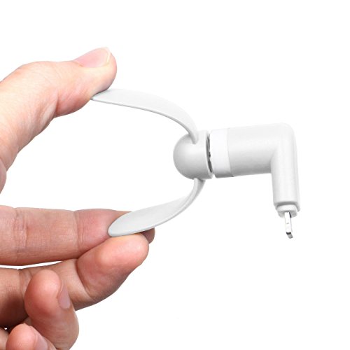 Weiß Selfie Taschenformat Mini Lüfter Zubehör mit 2 in 1 Stecker Micro USB und IOS Für Sony ST18i Xperia Ray - 5