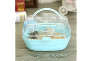 JKGHK Portable Transporteur Hamster Cage de Transport Cage Habitat pour Petits Animaux avec Bouteille d'eau Voyage et extérieur