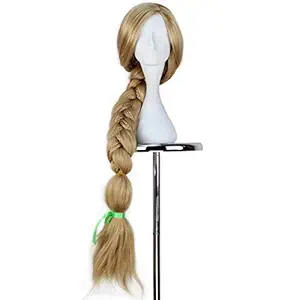 Long Blonde Braided Costume Wig - 43inch Halloween Cosplay Costume Wig for Adult Women Girl