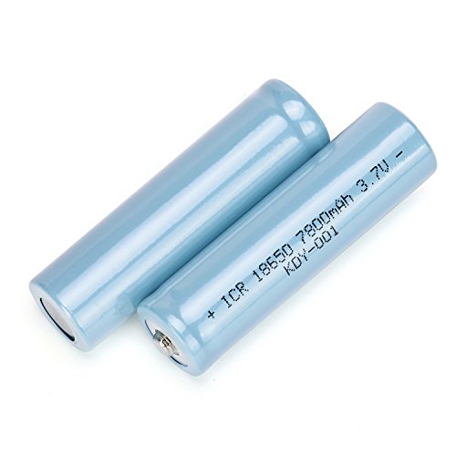 Batterie 2PCS Batterien Set Für Taschenlampe sunnmi 3.7V 5800mAH Li-Ion aufladbare 18650 (65mm x 18mm, Blau)