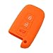Produktbild RotSale® 1x Orange Schlüsselhülle Autoschlüssel Hyundai Kia 3 Tasten Etui Silikon Schutzhülle Tasche Gehäuse Fernbedingung Funkschlüssel
