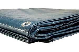 TECPLAST Bâche Piscine ronde - Diam. 6,20 m pour Piscine hors sol diam. 5,4 m - Couverture Piscine 155PI avec Filet d'écoulement