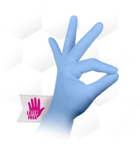 AURELIA Robust Einweghandschuhe Nitril puderfrei blau Einmalhandschuhe 100 Stück x-large - 3