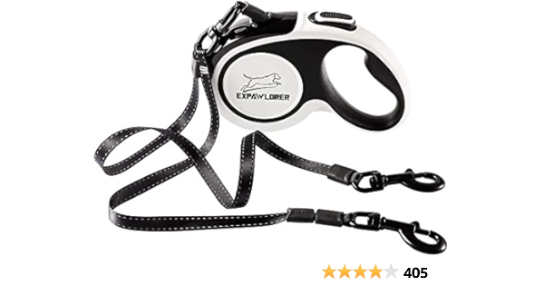 double retractable dog leash