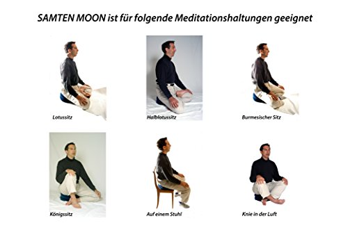 Meditationskissen, aufblasbares Reise-Meditationskissen: SAMTEN MOON, Halbmond / Hörnchen; Yoga Meditationskissen, Yoga Kissen, Zafu, geeignet für Anfänger, 410g leicht - 9