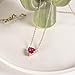 Produktbild Aoligei S925 reines Silber, Halskette Rose Red Diamond Herz Schlüsselbein Kette weiblich