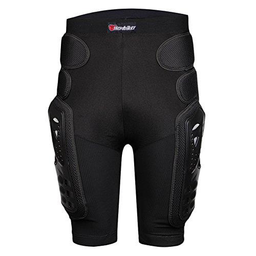 Fastar Cojin de Proteccion Extremo de Cadera - Motocross Racing Motorcycle Body Armor Protección Gears Pantalones Cortos (Negro, M)