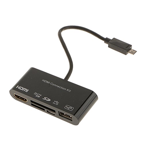 MagiDeal Universal 5in1 Mikro-USB MHL HDMI HDTV-Adapter USB OTG SD Kartenleser Kit