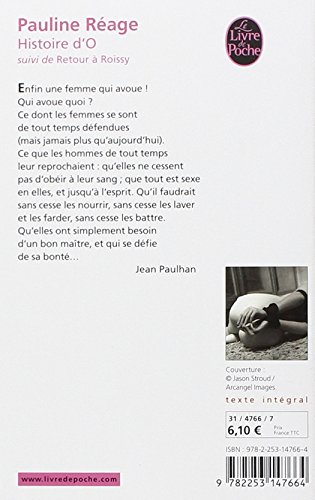 Livres Couvertures de Histoire D'o, Suivi De Retour à Roissy