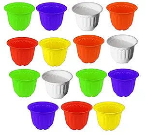 GTB Plant Container Jasmine 8 INCH Flower Pot Plant Container Flower Pot Set of 15 PC