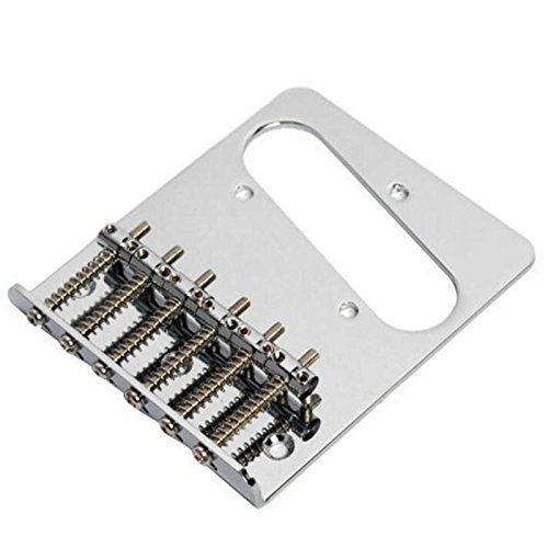 Preisvergleich Produktbild xinzhi Bridge Gitarre 6 Saiten Gitarre Bridge 6 Saiten Chrome Chrome