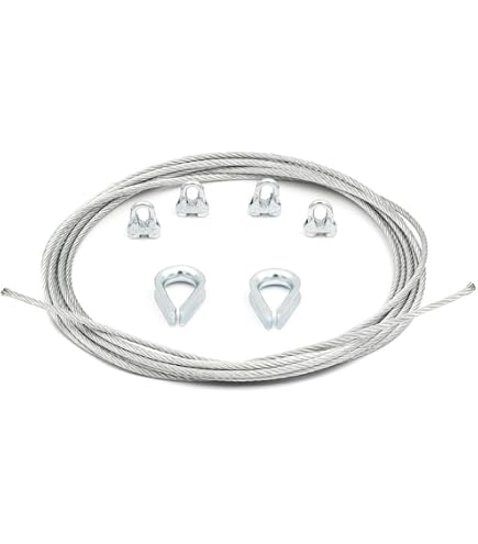 Navyline Fune Metallica Con Occhiello - Cavo D'Acciaio 3x300 Mm Con Terminali A Forcella - 2