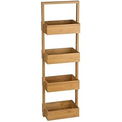 Meuble rangement 4 paniers en Bambou
