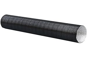 ELCHUIABY Tuyau d'admission d'air en feuille d'aluminium 50 mm pour chauffages diesel Webasto - Extensible - Noir (100 cm)