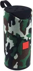 WT113 Splashproof + Waterproof High Bass Sound Wireless Bluetooth Speaker with USB/AUX & SD Card Support Compatible with All Devices (Army)