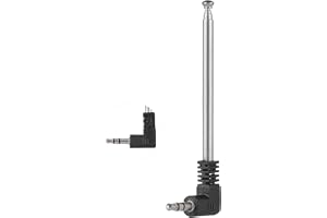 CHUNCHEN 1 Styck 3.5MM Hankontakt Mini AM FM Teleskopisk Radioantenn 4 Sektioner 24.5CM/9.65Tommar för AV Ljud Video Hemteate