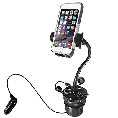 Macally Support magnétique pour Tableau de Bord/Pare-Brise avec Bras télescopique Extensible pour iPhone X 8 8 + 7 7 Plus 6s Plus 6s 5s, Samsung Galaxy S8 S7 Edge S6 Note 5, etc. (TELEMAG).