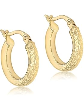 Carissima Gold Damen-Creolen Diamond Cut 375 Gelbgold - 1.51.1792