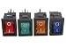 Produktbild 5x Mini 12V/230V KFZ Wippschalter Stromschalter Kippschalter 13x20mm 1x EIN Beleuchtung Schalter Farbe rot